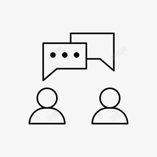 会说话的人沟通交谈图标svg_新图网 https://ixintu.com 交谈 会说 沟通 用户 讨论 说话
