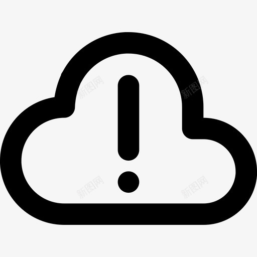 警告警报云图标svg_新图网 https://ixintu.com ticons 存储 数据 警告 警报