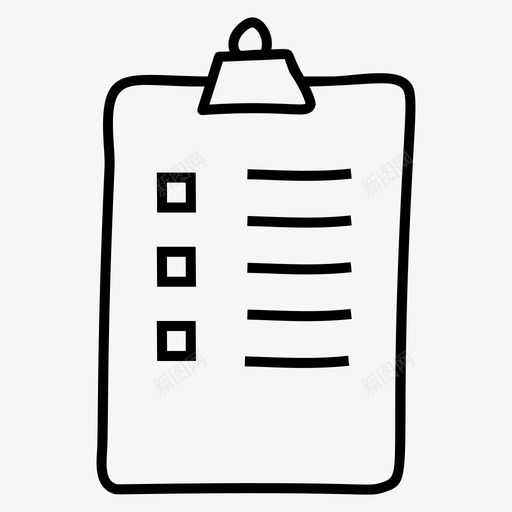 待办事项列表核对表剪贴板图标svg_新图网 https://ixintu.com 剪贴板 大学线矢量图标 学校 工作表 待办事项列表 拼贴 教育设置 核对表 调查 问卷