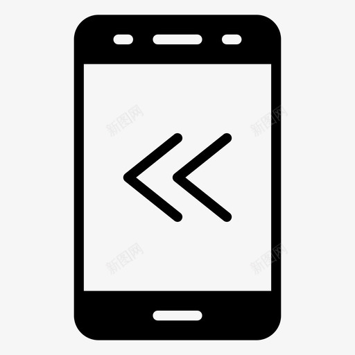 回电话左上一个图标svg_新图网 https://ixintu.com 上一个 回电 图标 填充 技术 电话 返回 重复