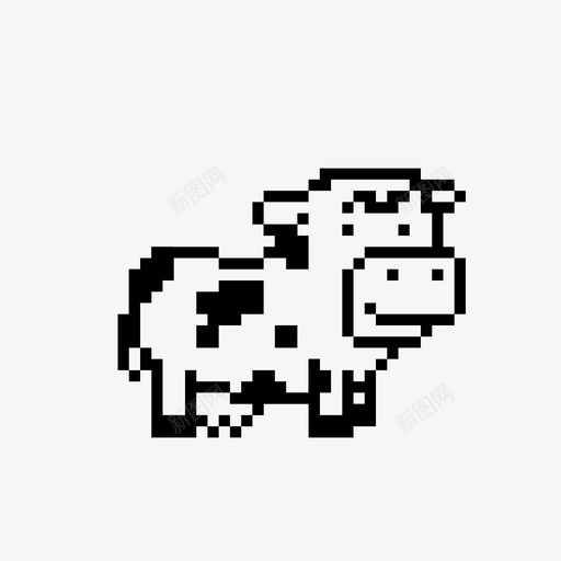 奶牛斑点动物农场图标svg_新图网 https://ixintu.com moo 像素 农场 动物 奶牛 斑点