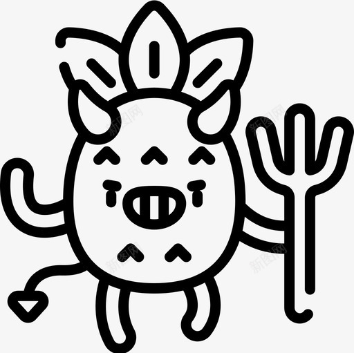 魔鬼菠萝性格直系图标svg_新图网 https://ixintu.com 性格 直系 菠萝 魔鬼