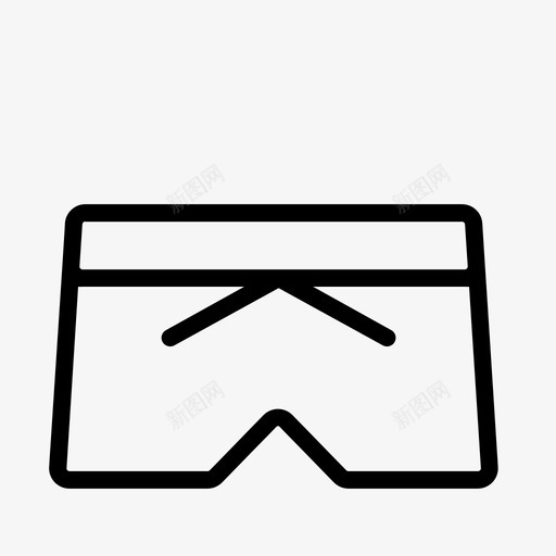 裤子海滩阳光图标svg_新图网 https://ixintu.com 夏季轮廓集 度假 旅游 海滩 裤子 阳光