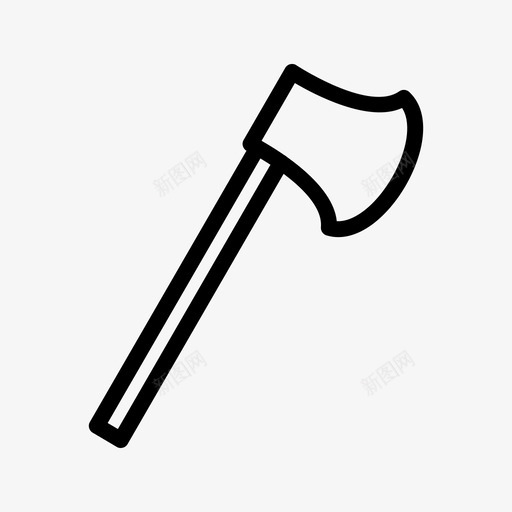 斧头砍伐木图标svg_新图网 https://ixintu.com 伐木 斧头 砍