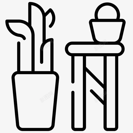 植物花卉园艺图标svg_新图网 https://ixintu.com 办公室 园艺 植物 盆栽 自然 花卉