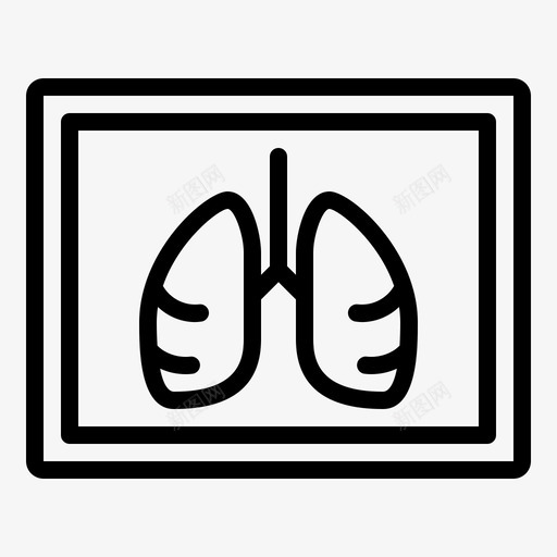 肺部x光医院医学图标svg_新图网 https://ixintu.com 伦琴 健康 医学 医院 射线 肺部