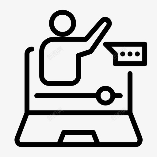 视频教育在线学习笔记本电脑图标svg_新图网 https://ixintu.com 在线 在线学习 学习系统 教育 概述 电脑 笔记本 视频 课程