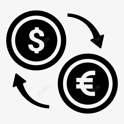 货币兑换货币商务和办公图标集1svg_新图网 https://ixintu.com 兑换 办公 商务 图标 货币