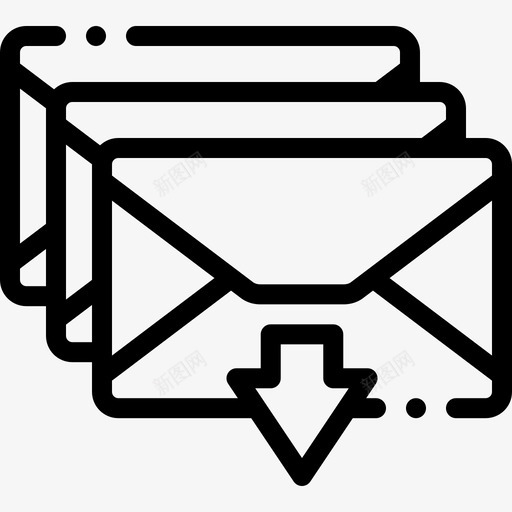 收件箱营销124线性图标svg_新图网 https://ixintu.com 收件箱 线性 营销