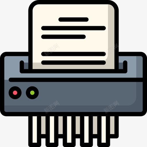 粉碎机办公室156直系颜色图标svg_新图网 https://ixintu.com 办公室 直系 粉碎机 颜色