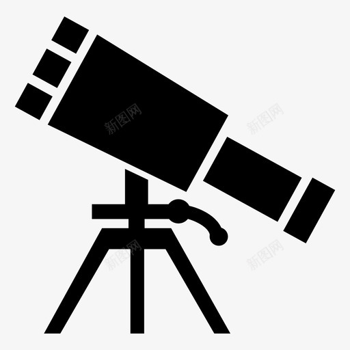 望远镜天文学镜头图标svg_新图网 https://ixintu.com 天文学 太空 望远镜 观察 视野 镜头