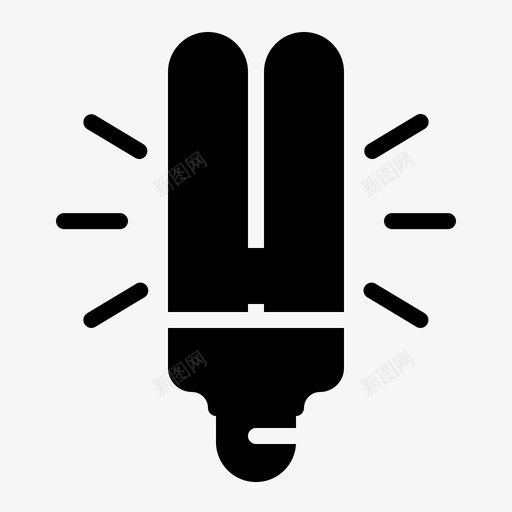霓虹灯电子荧光灯图标svg_新图网 https://ixintu.com 电子 电子设备 符号 荧光灯 霓虹灯
