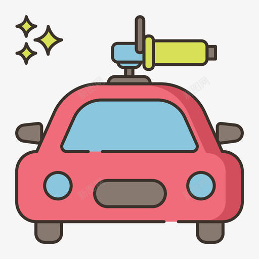 车库洗车2线性颜色图标svg_新图网 https://ixintu.com 洗车 线性 车库 颜色
