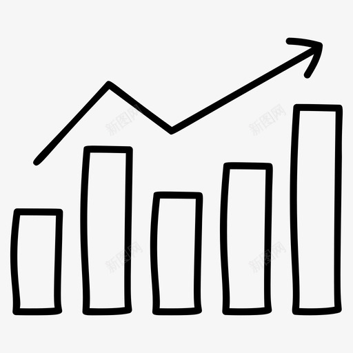 增长图数据分析信息图图标svg_新图网 https://ixintu.com 信息图 增长图 数据分析 统计 货币集 银行和金融线向量图标