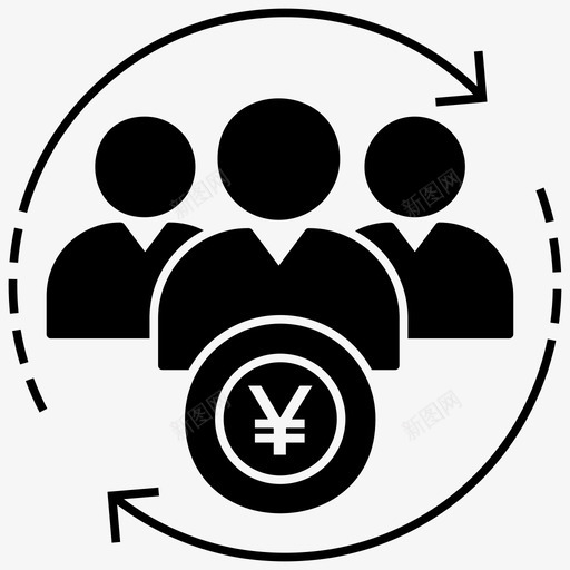业务团队协调员工图标svg_新图网 https://ixintu.com 业务 分析 协调 合作 向量 员工 团队 团队精神 图标 字形 投资