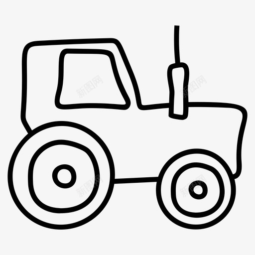 拖拉机农业机械农用拖拉机图标svg_新图网 https://ixintu.com 农业 农业机械 农用 卡车 图标 拖拉机 运输线