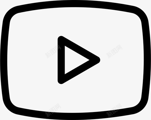 视频多媒体播放图标svg_新图网 https://ixintu.com 多媒体 播放 播放器 视频