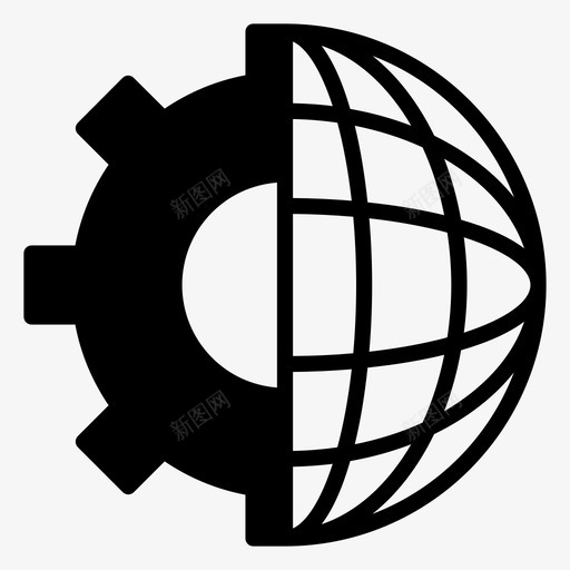 地球控制修复齿轮图标svg_新图网 https://ixintu.com 世界 修复 假日 地球 控制 服务 自然 齿轮