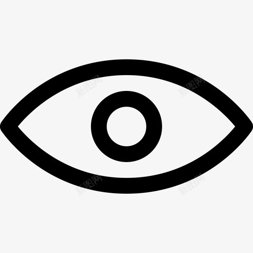 眼睛视图可见性图标svg_新图网 https://ixintu.com 可见 可视性 图标 眼睛 网络 视图