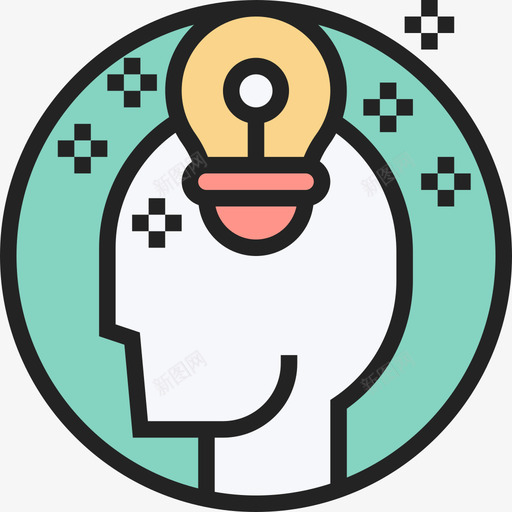 智力创造性学习3线条色彩图标svg_新图网 https://ixintu.com 创造性 学习 智力 线条 色彩