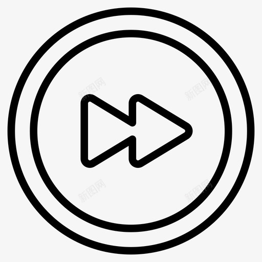 下一个按钮前进图标svg_新图网 https://ixintu.com 下一个 前进 多媒体 媒体 字形 按钮 播放器