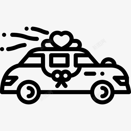 婚车庆典爱情图标svg_新图网 https://ixintu.com 婚恋 婚车 庆典 游行 爱情