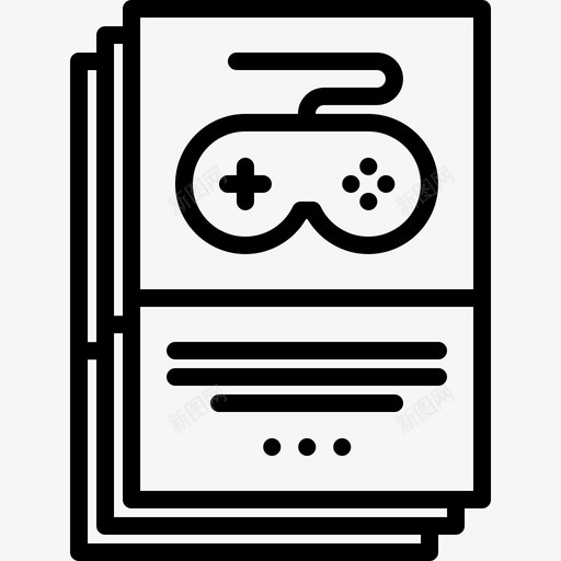 传单电子游戏12线性图标svg_新图网 https://ixintu.com 传单 电子游戏12 线性