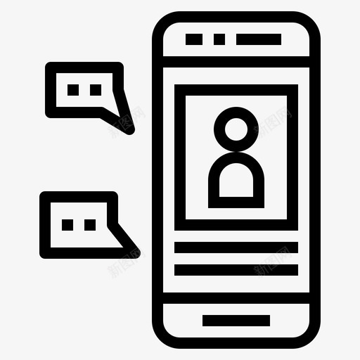 聊天报纸直系图标svg_新图网 https://ixintu.com 报纸 直系 聊天
