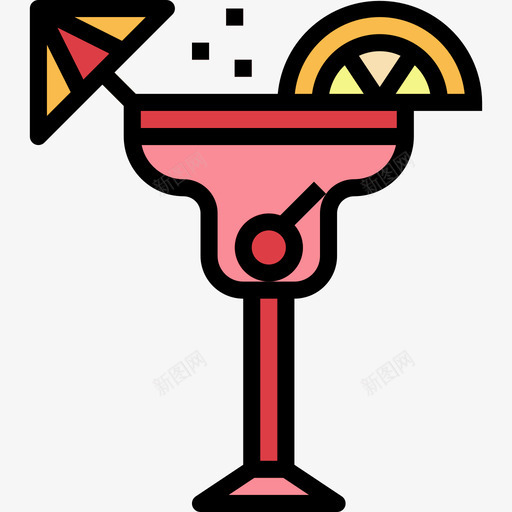 鸡尾酒饮料23线性颜色图标svg_新图网 https://ixintu.com 线性 颜色 饮料 鸡尾酒