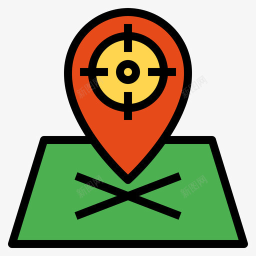 占位符导航地图3线性颜色图标svg_新图网 https://ixintu.com 占位符 地图 导航 线性 颜色
