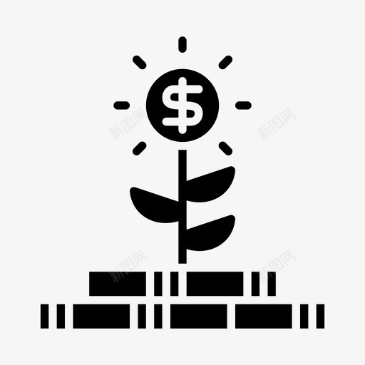 成长融资种植图标svg_新图网 https://ixintu.com 商业和金融 成功 成长 种植 融资