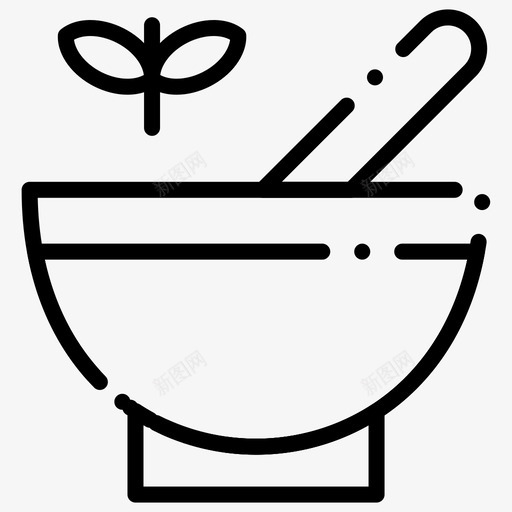碗食物饭菜图标svg_新图网 https://ixintu.com 勺子 医用 虚线 食物 饭菜
