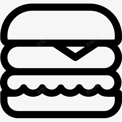 汉堡Barbecue34线性图标svg_新图网 https://ixintu.com Barbecue 汉堡 线性