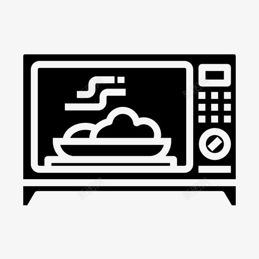 微波炉烤箱厨房图标svg_新图网 https://ixintu.com 厨房 微波炉 烤箱