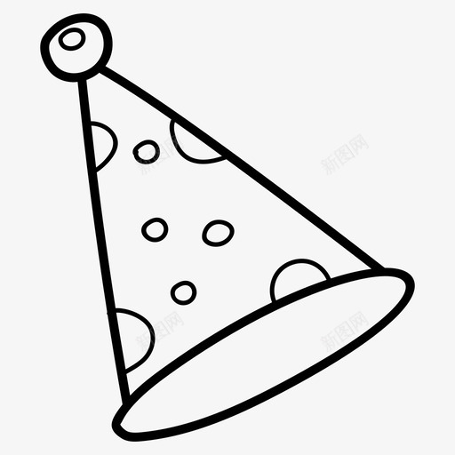 生日帽生日小丑庆祝图标svg_新图网 https://ixintu.com 帽子 庆祝 旅行和假期线矢量图标集 派对锥 生日小丑 生日帽 野餐