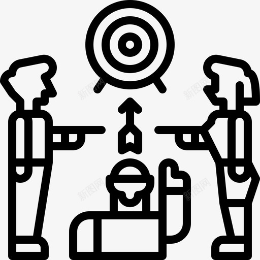 目标箭头成功图标svg_新图网 https://ixintu.com 合作 商业 团队 成功 目标 箭头