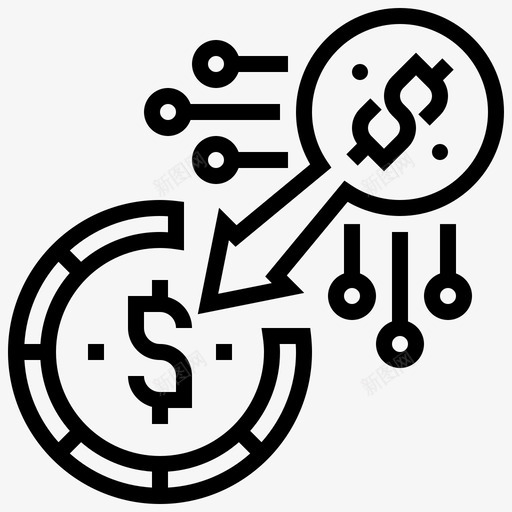 多元化预算投资图标svg_新图网 https://ixintu.com 分割 多元化 投资 投资线 计划 预算