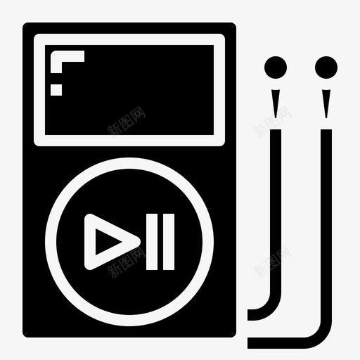 Mp3播放器电子设备15填充图标svg_新图网 https://ixintu.com Mp3 填充 播放器 电子设备