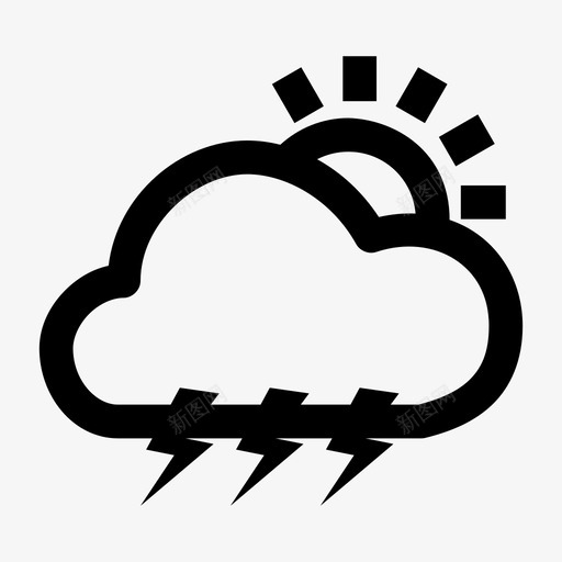 天气云雨云图标svg_新图网 https://ixintu.com 云 天气 天空 天空天气 太阳云 雨云
