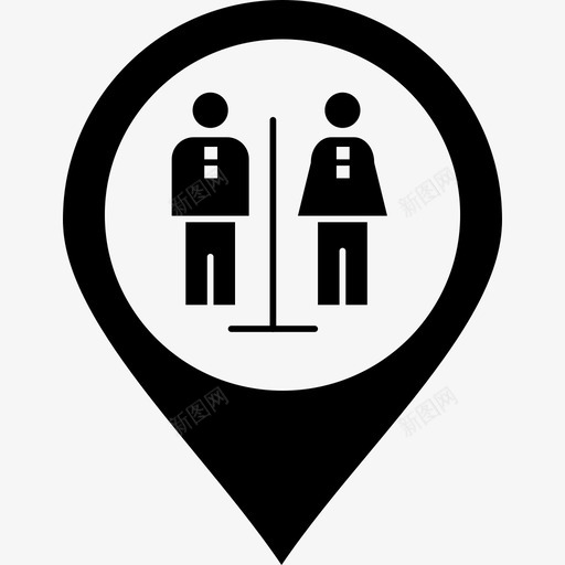 卫生间地图针休息室图标svg_新图网 https://ixintu.com v28 休息室 卫生间 图钉 地图 盥洗室