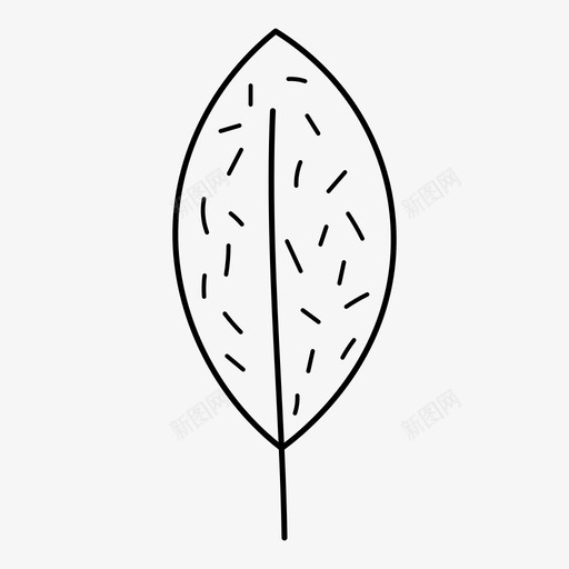 叶抽象草图标svg_新图网 https://ixintu.com 抽象 植物 自然
