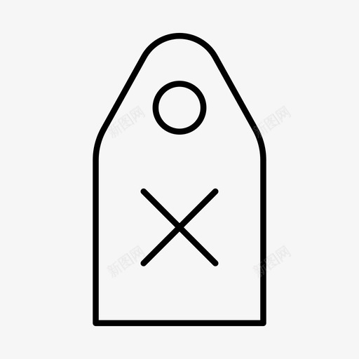 标签价格标签删除图标svg_新图网 https://ixintu.com 价格 删除 材料 标签 细线
