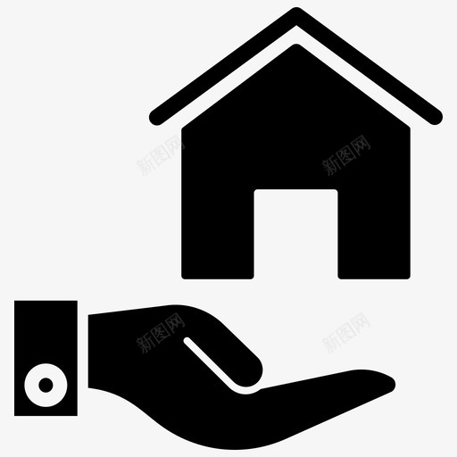 买房房产保护图标svg_新图网 https://ixintu.com 买房 保护 出售 房产 房地产黑补