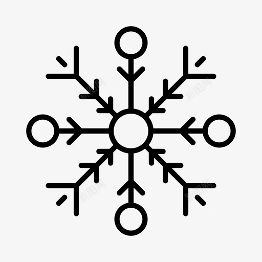冰晶圣诞节雪花图标svg_新图网 https://ixintu.com 冬季 冰晶 圣诞节 雪地 雪花