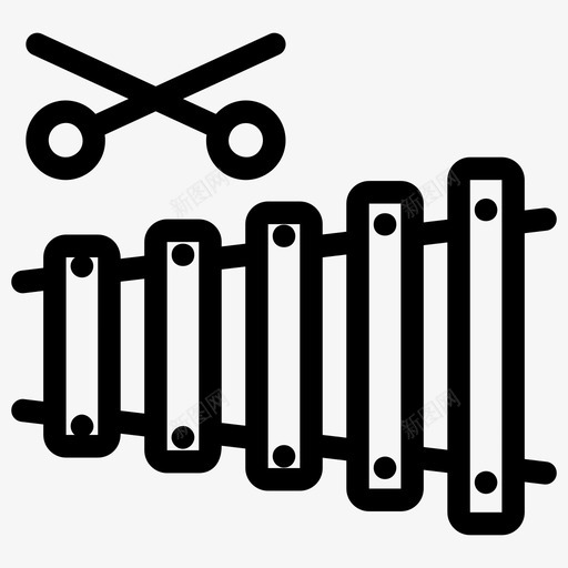 木琴儿童音乐乐器图标svg_新图网 https://ixintu.com 乐器 儿童音乐 媒体和娱乐线图标 小朋友音乐 木琴 节奏 音乐声音