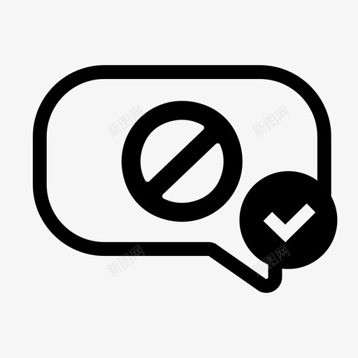 演讲气球封锁聊天图标svg_新图网 https://ixintu.com 对话 封锁 演讲气球 聊天