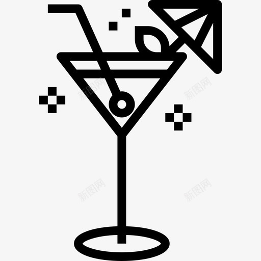 鸡尾酒卡拉OK直系图标svg_新图网 https://ixintu.com OK 卡拉 直系 鸡尾酒