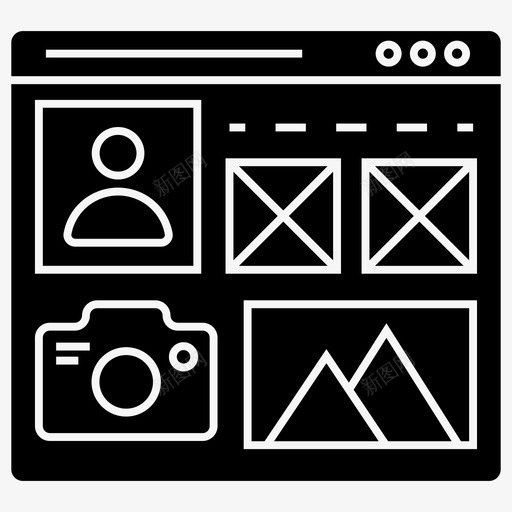 web配置文件应用程序联机性能仪表板图标svg_新图网 https://ixintu.com siteflow ui web 图标 套件 字形 布局 线框 配置文件