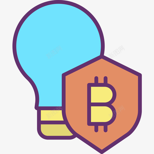 Idea比特币加密货币4线性颜色图标svg_新图网 https://ixintu.com Idea 加密 比特 线性 货币 颜色