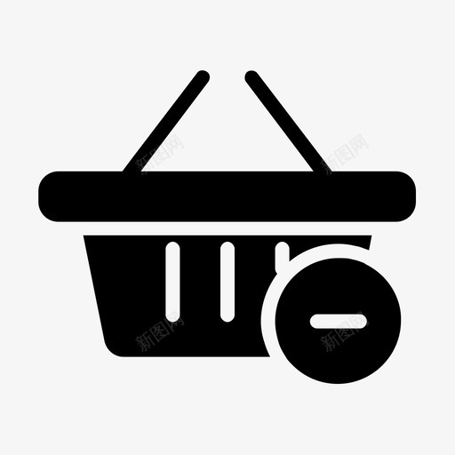 购物车购物袋减量图标svg_新图网 https://ixintu.com 减量 实心 购物袋 购物车
